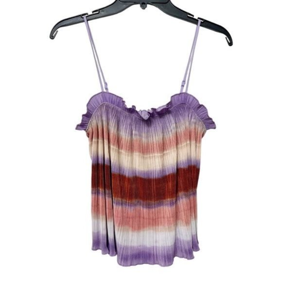 MADEWELL Texture & Thread Micropleat Tank Top in Ombré Rainbow XXS - Picture 4 of 8